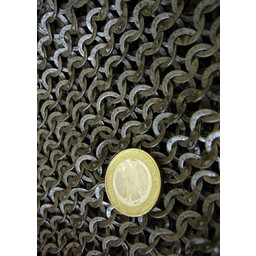 Kettenhemd mit halblangen Ärmeln, gemischte Flachringe - Keilnieten, 8 mm - Celtic Webmerchant