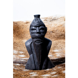Sculpture sur bois dieu viking Freyr, noire - Celtic Webmerchant