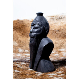 Tallado en madera dios vikingo Freyr, negro - Celtic Webmerchant