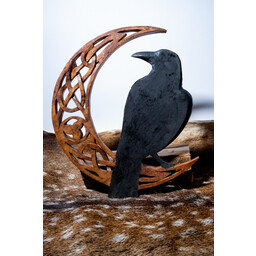 Sculpture sur bois de Hugin, le corbeau d'Odin - Celtic Webmerchant