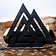 Holzschnitzerei Valknut, schwarz - Celtic Webmerchant