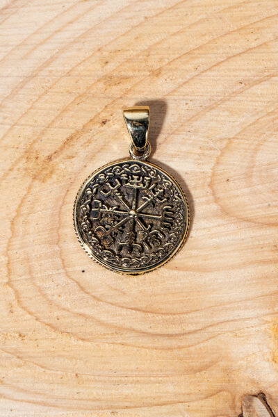 Vegvisir hänge, brons - Celtic Webmerchant