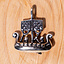 Viking hanger Vikingschip, zilver - Celtic Webmerchant