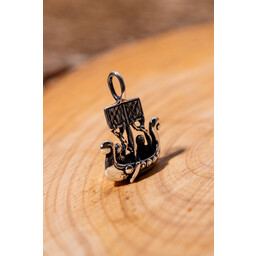 Pendentif viking en forme de bateau, en argent - Celtic Webmerchant