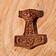 Pendentif en bois Marteau de Thor avec visage - Celtic Webmerchant