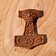 Wooden pendant Thor's hammer with face - Celtic Webmerchant
