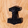 Wooden pendant Thor's hammer with face, black - Celtic Webmerchant
