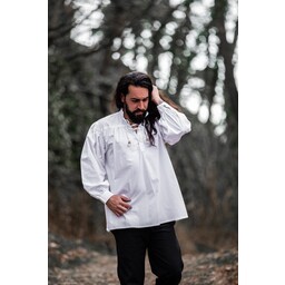 Camisa medieval, blanca. - Celtic Webmerchant