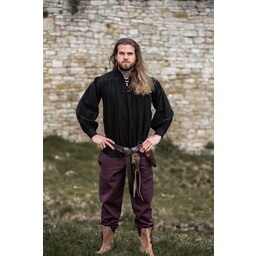 Camisa medieval, negra. - Celtic Webmerchant