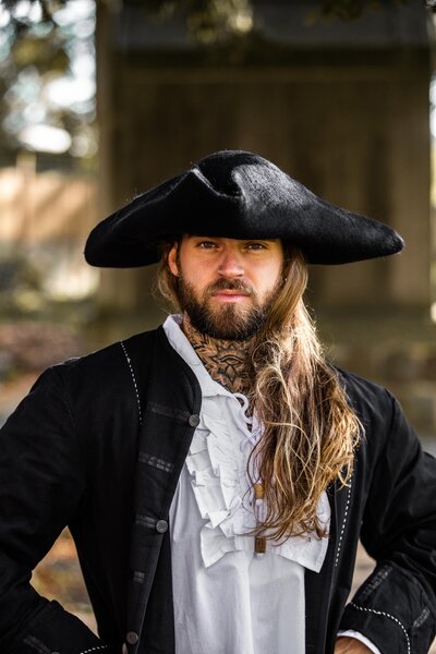 Tricorn Charles, svart - Celtic Webmerchant