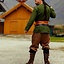 Túnica vikingo Hans, verde - Celtic Webmerchant