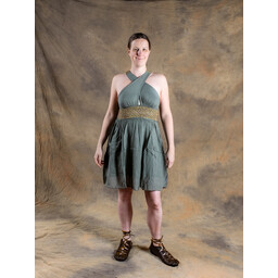 Goddess Dress Persephone, kort, naturgrøn - Celtic Webmerchant