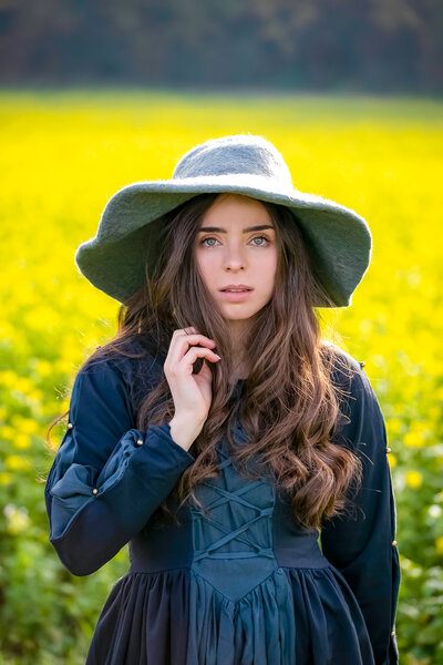 Historical brimmed hat, grey - Celtic Webmerchant