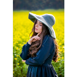 Historical brimmed hat, grey - Celtic Webmerchant