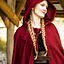 Medieval cloak with hood, red - Celtic Webmerchant