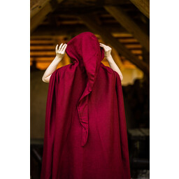 Manto medieval con capucha, rojo. - Celtic Webmerchant