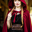 Medieval cloak with hood, red - Celtic Webmerchant