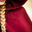 Medieval cloak with hood, red - Celtic Webmerchant