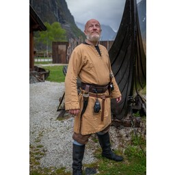 Historical tunic with authentic lining, honey brown - Celtic Webmerchant