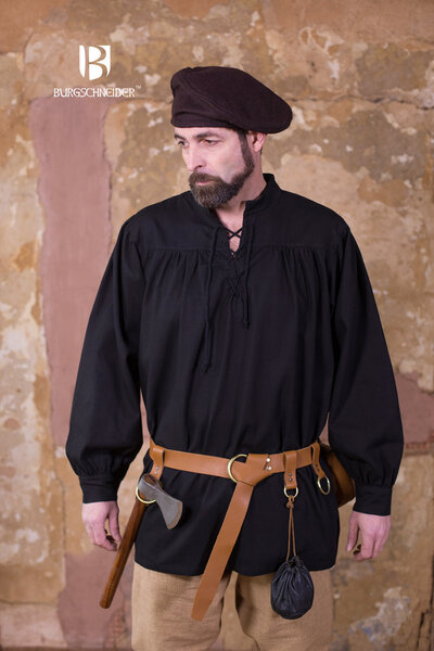 Renaissance Shirt Störtebeker, schwarz - Celtic Webmerchant