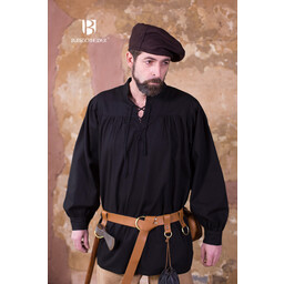 Camisa renacentista Störtebecker, negro - Celtic Webmerchant