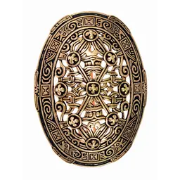 Broche del escudo del siglo IX, estilo borre, bronce - Celtic Webmerchant