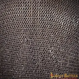 Kettenhemd Haubergeon, gemischte flache Ringe, runde Niete, 9mm - Celtic Webmerchant