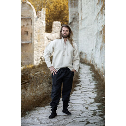 Thick cotton shirt, cream - Celtic Webmerchant