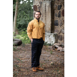 Håndvævet skjorte, honning - Celtic Webmerchant