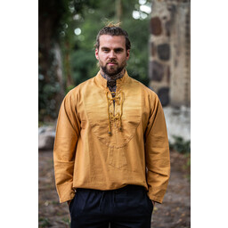 Camisa tejida a mano, color miel - Celtic Webmerchant