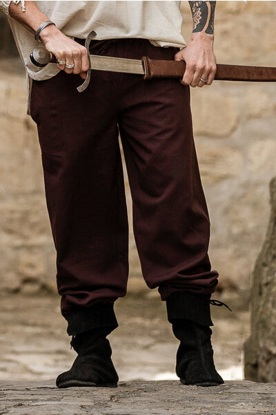 Pantaloni di cotone, di colore marrone scuro - Celtic Webmerchant