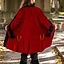 Manteau de pirate en velours, rouge-noir - Celtic Webmerchant