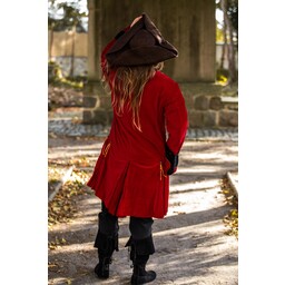 Cappotto pirata in velluto, rosso-nero - Celtic Webmerchant