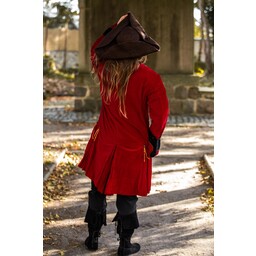 Pirate coat velvet, red-black - Celtic Webmerchant