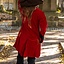 Manteau de pirate en velours, rouge-noir - Celtic Webmerchant