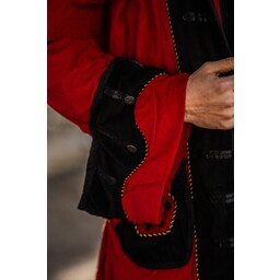 Cappotto pirata in velluto, rosso-nero - Celtic Webmerchant