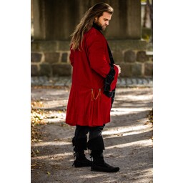 Cappotto pirata in velluto, rosso-nero - Celtic Webmerchant