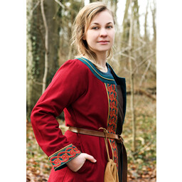 Bestickter Wikinger Kaftan, rotblau - Celtic Webmerchant