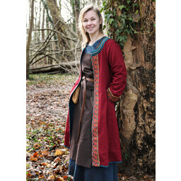 Haftowany Viking Kaftan, czerwony niebieski - Celtic Webmerchant