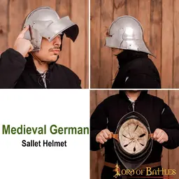 15th century sallet, black - Celtic Webmerchant