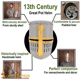 Casque de croisé de crusade médiéval - Celtic Webmerchant