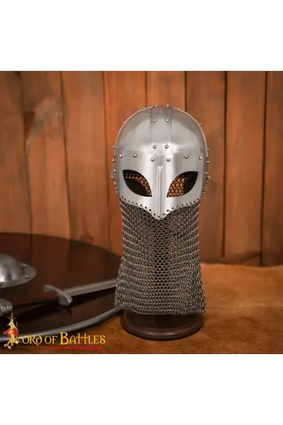 10th century Viking spectacle helmet with chain mail - Celtic Webmerchant