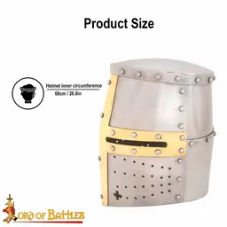 Casque de croisé avec visière en laiton - Celtic Webmerchant