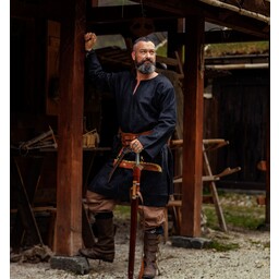 Tunica de lana Folcart, nero - Celtic Webmerchant