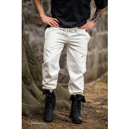 Cotton trousers Alin, cream - Celtic Webmerchant