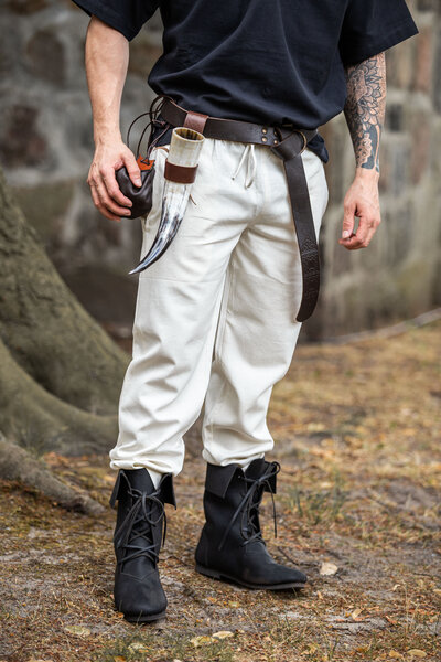 Cotton trousers Alin, cream - Celtic Webmerchant