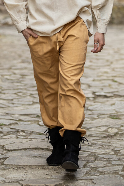 Pantalones de algodón Alin, miel - Celtic Webmerchant
