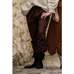 Cotton trousers Alin, dark brown - Celtic Webmerchant