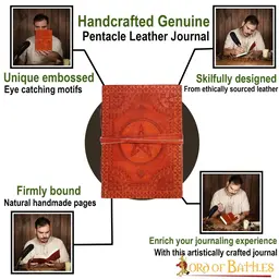 Journal en cuir pentagramme - Celtic Webmerchant