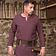 Burgschneider Herringbone tunic Tyr, burgundy grey - Celtic Webmerchant